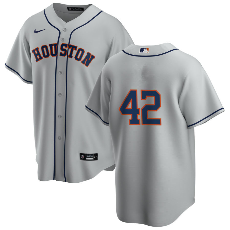 Nike Men #42 Jackie Robinson Houston Astros Baseball Jerseys Sale-Gray